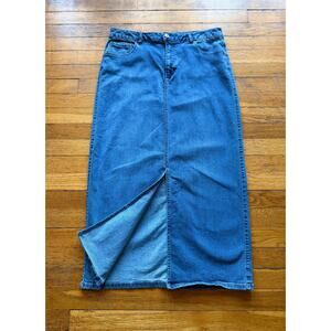 RACHEL ZOE Maxi Denim Skirt sz 12